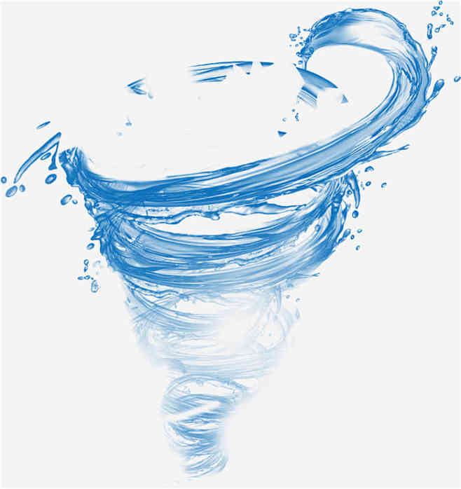 蓝色旋涡、水