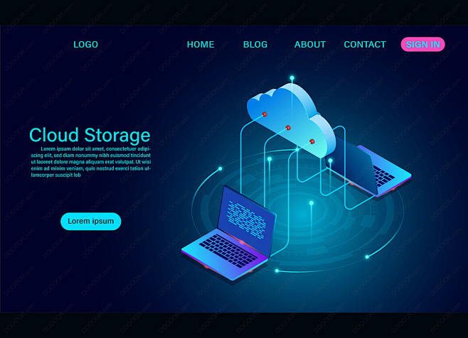 00616_笔记本电脑云存储登录页面云计...