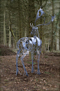 Ghostly Deer Sculpture Stands Deep in a UK Forest : Artist David Freedman created this beautiful, ghostly deer sculpture deep in a UK forest. He was asked by the UK Forestry Commission to make a piece for th