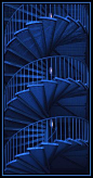 An impressive blue spiral metal staircase. <a class="pintag searchlink" data-query="%23stairs" data-type="hashtag" href="/search/?q=%23stairs&rs=hashtag" rel="nofollow" title="#stairs search Pi