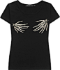原创设计黑色个性骷髅手骨修身收腰短袖T恤（多款）-最搭配