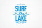 SURF the LAKE : Logo for wakesurfing competition SURF the LAKE 2014 in France, Annecy.