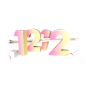 C4D立体艺术字1212免扣png