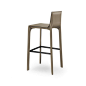 In the very best of company: barstool and standard stool extend the Saddle Chair range.