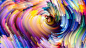 General 1920x1080 abstract colorful digital art swirls CGI spiral