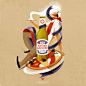 Nastro Azzurro啤酒系列创意插画视觉艺术