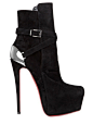 HRISTIAN LOUBOUTIN - 160MM EQUESTRIA SUEDE STRAPS BOOTS