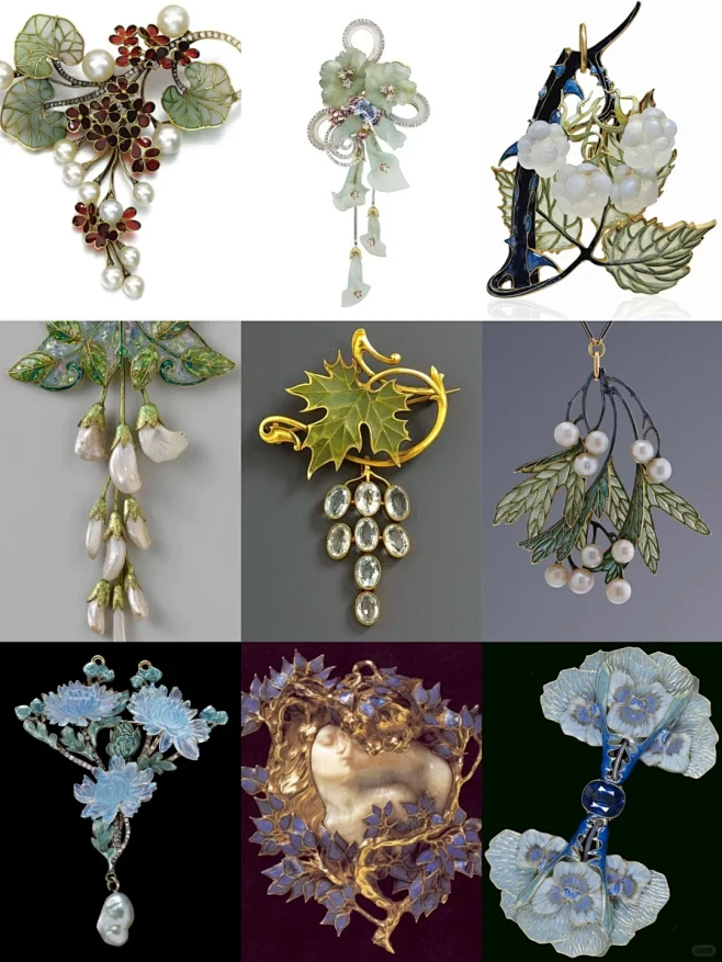 新艺术运动时期的珠宝—花卉植物篇
