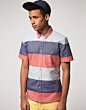 【英国代购】正品ASOS Short Sleeve Block Stripe Oxford Shirt