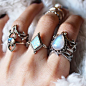✧✵✧ Ice Queen Collection in store now at Shop Dixi ✧✵✧ www.shopdixi.com ✧✵✧ // boho // bohemian // moonstone // magical // hippie // rings // jewellery // jewelry // uk // witchy:
