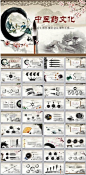 最新水墨文化中医中药PPT模板