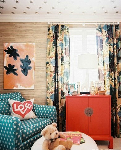 小户型家庭客厅窗帘装修效果图