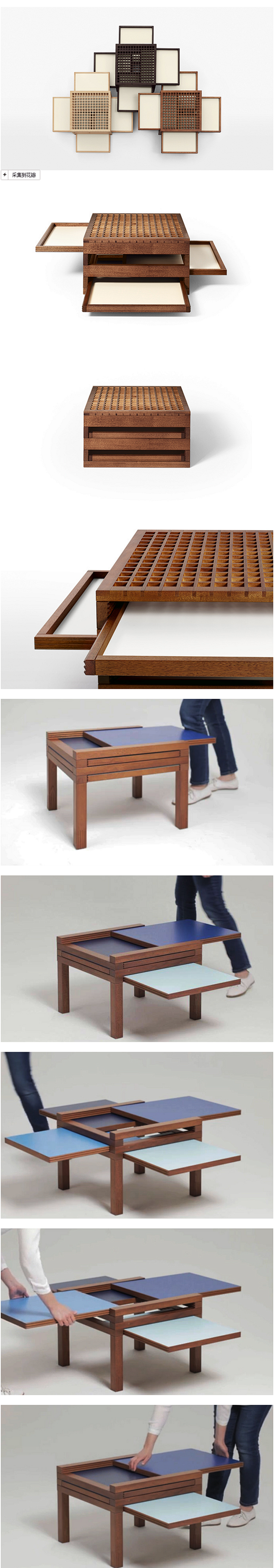 Tetra Table:节省空间的咖啡桌...
