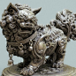 中国狮子雕像（青铜版）
