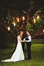 Love the idea of the ceremony being outside and in front of a huge old tree. a tree is eternal, just like your love and relationship. ||Big Tree, Small Wedding