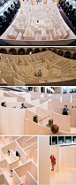 Big Maze, Bjarke Ingels Group, BIG, in National Building Museum, WAshington DC, Labyrinth, cool art installation