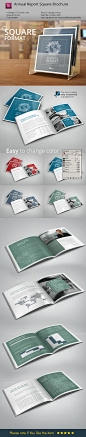 Annual Report InDesign Square Brochure - Informational Brochures