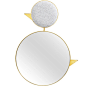 小鸟梳妆镜浴室镜北欧创意壁挂梳妆镜卫生间化妆镜洗脸盆圆形镜子-淘宝网