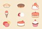 Free Set of Sweets Icons by Oxygenna in 2014年9月的免费扁平化图标套装合集下载