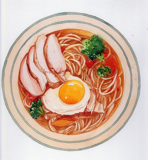 怪咖liuin  的插画 面食记