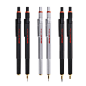 rOtring 红环 800自动铅笔、活动铅笔0.5 0.7mm金属绘图铅笔
