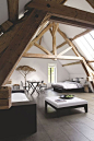 Wouldn't mind a huge bedroom - boudoir - home office in my future attic!