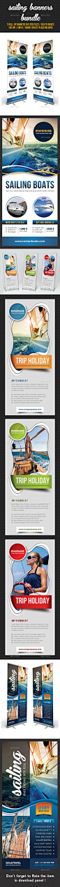 3 in 1 Sailing Yacht Banner Bundle 01 - Signage Print Templates