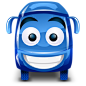 蓝色的巴士图标 iconpng.com #Web# #UI# #素材#