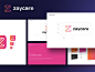 Zaycare Brand Identity pink purple colors identity brandbook care logo brand