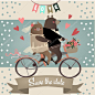 骑自行车-fowedding 邀请可爱熊