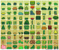 100 Shrub Sprites