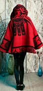 Raven Cloak, Pendleton by Lindsey Thornburg... Reminds me of little red riding hood cape