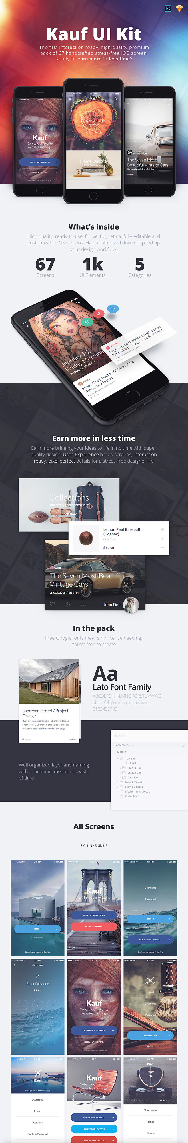 Kauf UI Kit by APP界面...