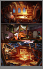 Monkey Island 2 Special Edition BG paints, Gary Choo : Some examples of the many backgrounds painted for Monkey Island 2 Special Edition while at LucasArts.