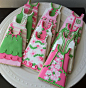 Lilly Pulitzer Inspired Shift Dress Decorated by peapodscookies, $52.00