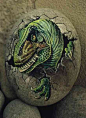Dinosaur Egg -painted rock