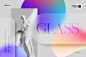 Glass Morphism Template 3套时尚潮流半透明磨砂玻璃渐变banner视觉海报设计ps素材源文件 - UIGUI