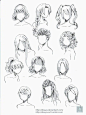 #插画狂想#【新年新发型！近百种发型的手绘表现】尝试将五官与不同的发型搭配，绘制独特的人物角色哦。 ​​​​