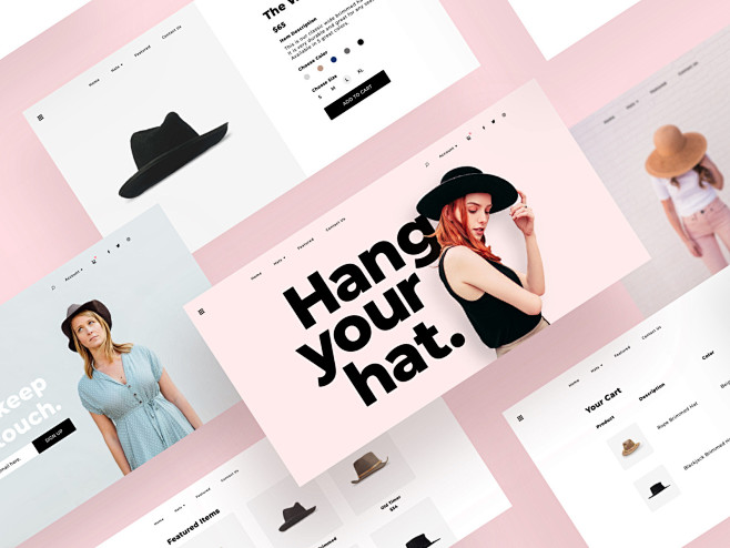 Hats web layout