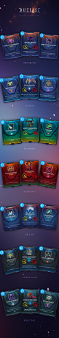 Duelyst Cards : Early version of faction themed cards of the game Duelyst.They were never released in a public game version due to game design changes.Credits for the amazing pixel arts goes to Glauber Kotaki.Looks interesting? Check out the game at www.d