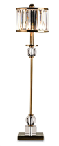 Parfait Table Lamp design by Currey & Company | BURKE; $560, brass and crystal, 33Hx8W DECOR: 