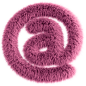 Pink 3D Fluffy Symbol At