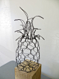 Welcome Steel Wire Pineapple by CharestStudios on Etsy, $60.00