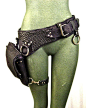 VEGAN+FAUX+leather+hip+bag+thigh+bag+burning+man+by+Renegadeicon,+$158.00: