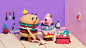 BURGER KING : clay， motion graphic, stop-motion animation， illustration