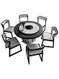 火烧石多功能圆桌伸缩带转盘北欧6-8-10人餐桌大小户型餐桌椅组合-淘宝网
