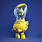 And here’s the little stomper in sweet color. Dacosta is an amazing designer and he loves robots.