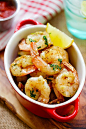 Garlic Herb Roasted Shrimp - easiest  and best roasted shrimp with butter, garlic, herb and serve with cocktail sauce. Takes 15 mins | rasamalaysia.com