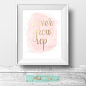 Never Grow Up Print, Peter Pan Quote, Girls Room Wall Art, Gold Foil Quote Printable, Watercolor Pink Coral Blush Rose Gold Nursery Decor