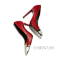 圣罗兰 (Saint Laurent) 鞋靴
白色红色拼接鞋头高跟鞋
售价：845美元